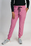 Crystal | Women's 9-pocket Rib Knit Waistband & Cuffs Jogger Pants