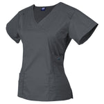 Raina | Limited Edition Women's Mock Wrap Snap Pockets Scrubs Set | Neutral Colors