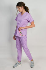 Blossom | Limited Edition Women's Floral Embroidery Scrubs Set