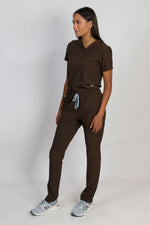 Skye | Women's 5-Pocket Top Straight Leg Pants Set | Coffee Collection