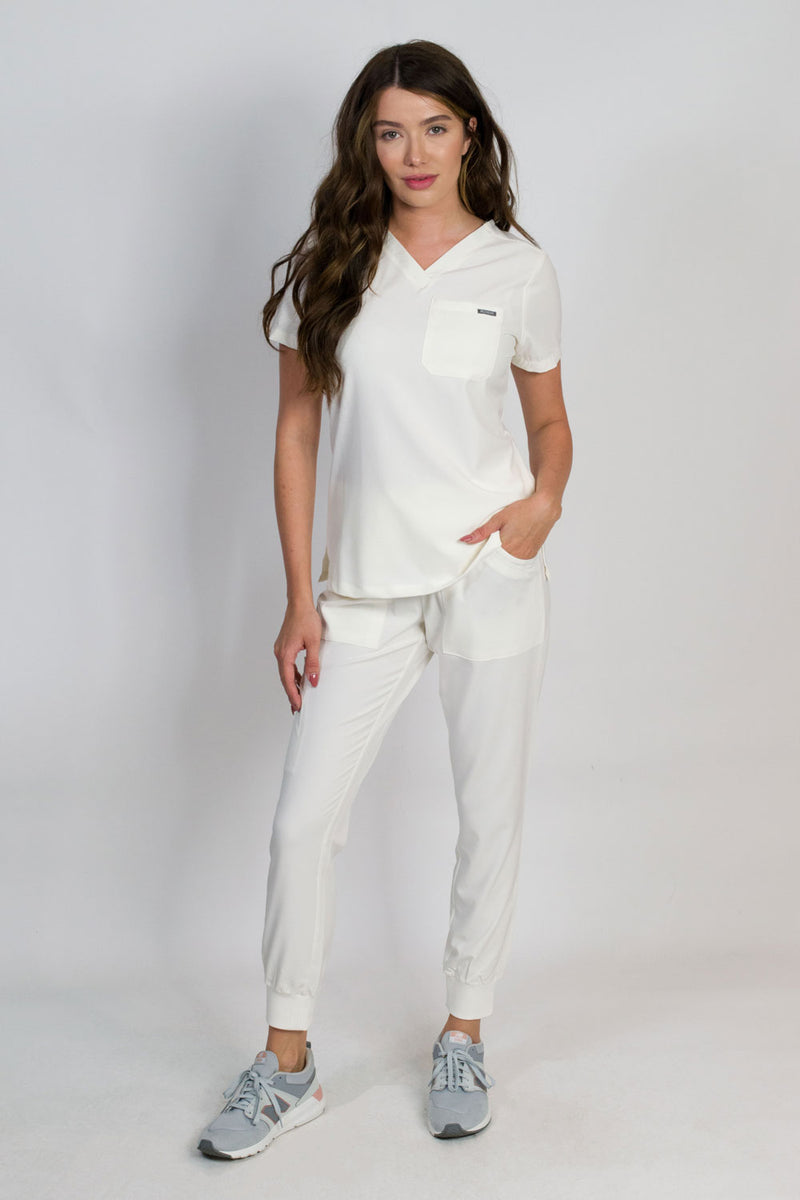 Sparrow | Women's 1-Pocket Top Knit Rib Cuff Jogger Pants Set | Coffee Collection