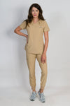 Sparrow | Women's 1-Pocket Top Knit Rib Cuff Jogger Pants Set | Coffee Collection